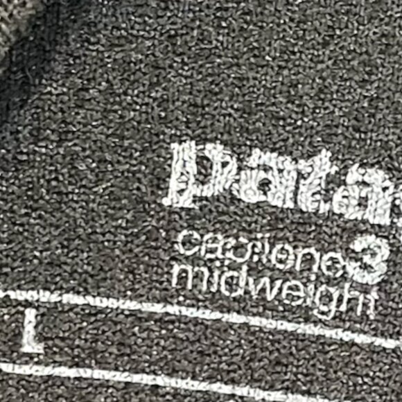 PATAGONIA Capilene 3 Midweight Baselayer Solid Black Mock Neck Long Sleeve Large - Picture 5 of 14